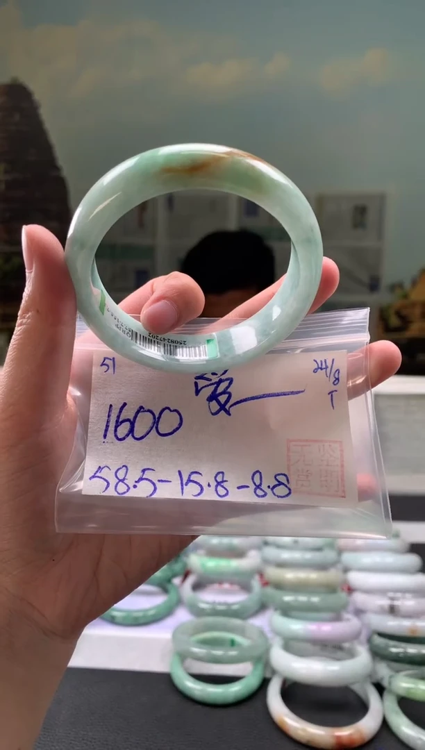 未镶嵌手镯翡翠@**美翡翠手镯 下单联系小耳机#51