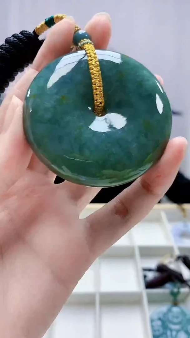 未镶嵌定制翡翠4898zm-毛货挂件107扣子