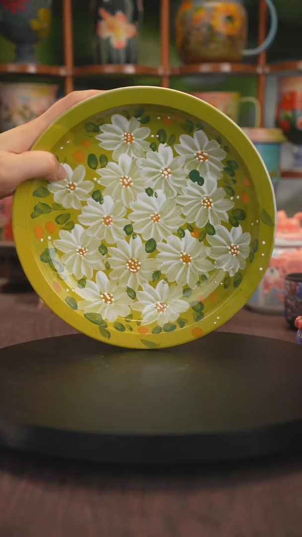 紫砂油画釉下彩手绘
