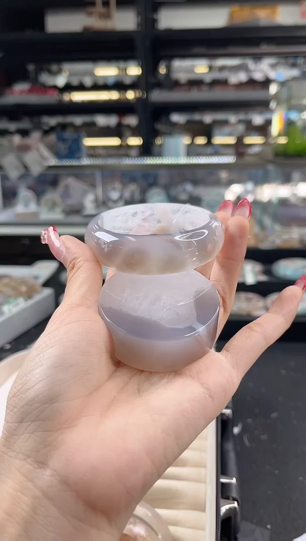 未镶嵌手镯石英质玉54-56圈口 （赠品镯心）3590205