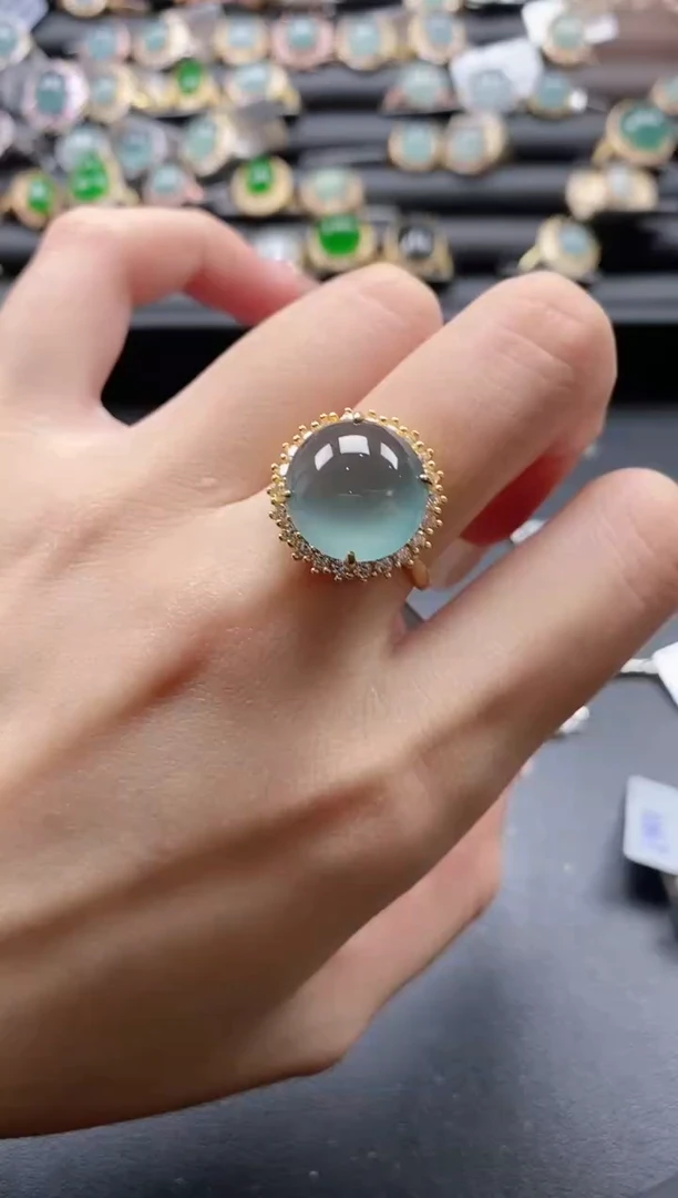 【闪购商品】翡翠戒指银S925镶嵌51151