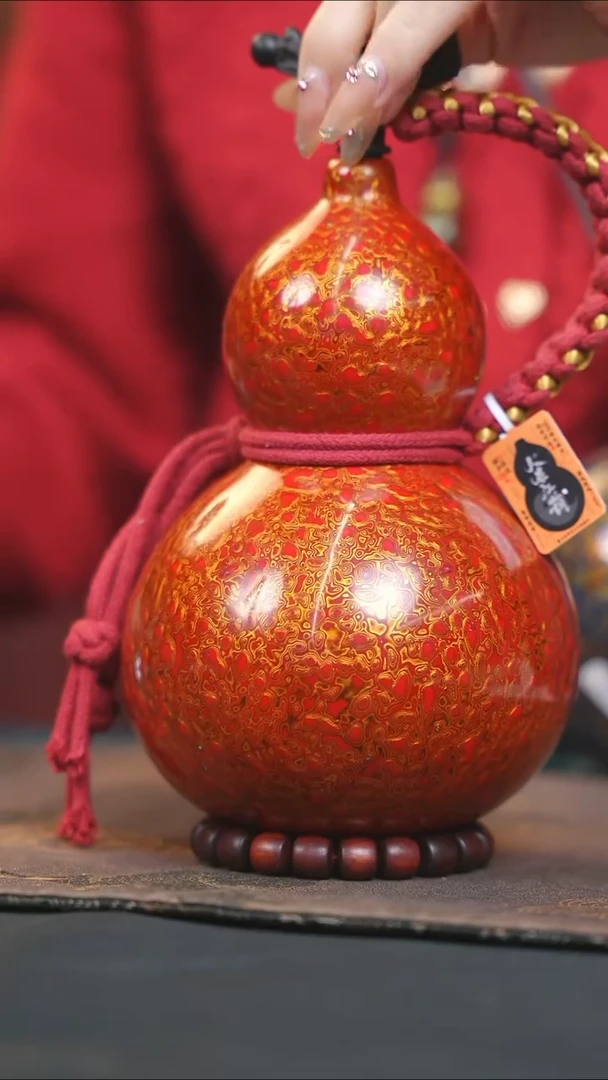 【闪购商品】WO179漆艺酒葫芦不包手串及旋转底座