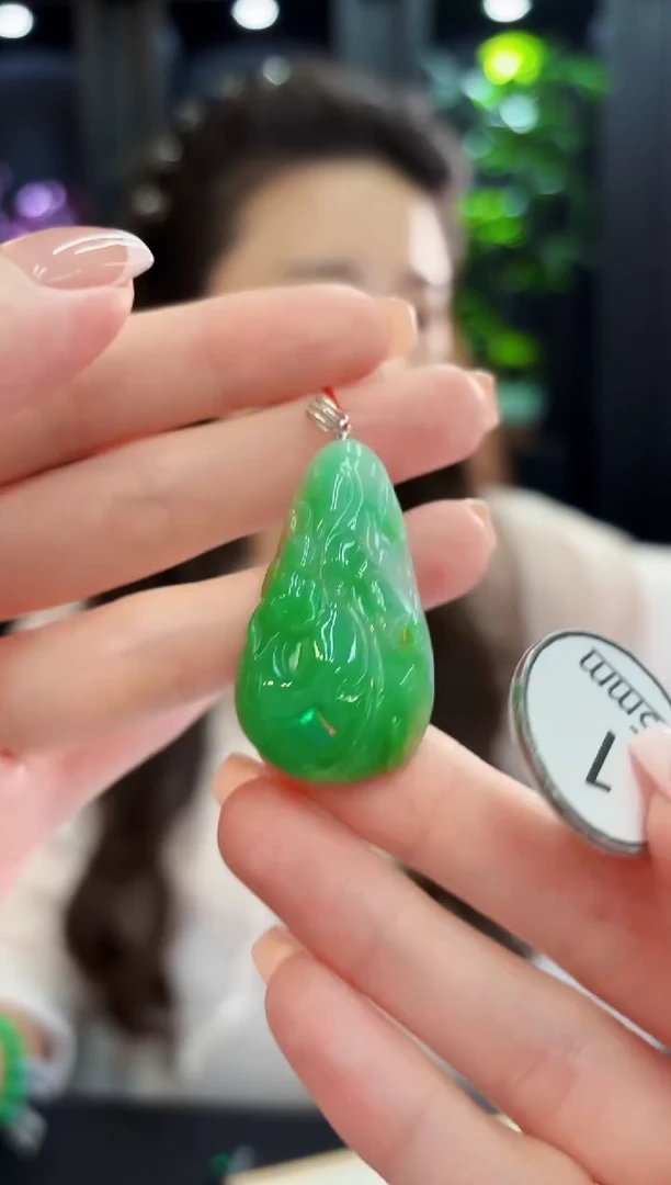 吊坠(不含链)18K金镶嵌翡翠 缅料A货/支持复检/一件