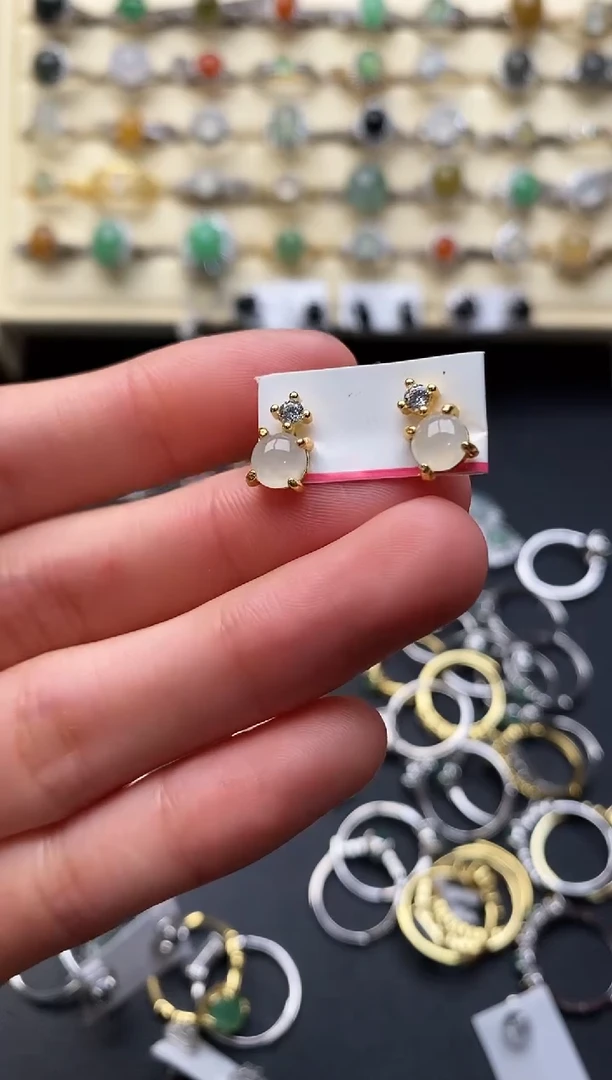 银S925镶嵌戒指翡翠111111111+8