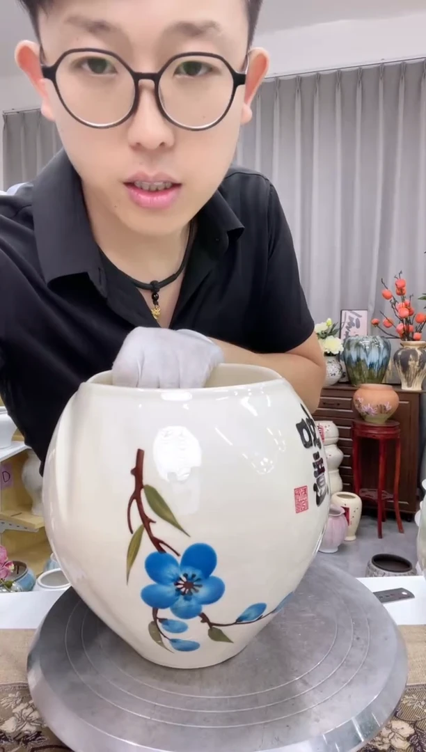 7.6直链接陶瓷花盆播