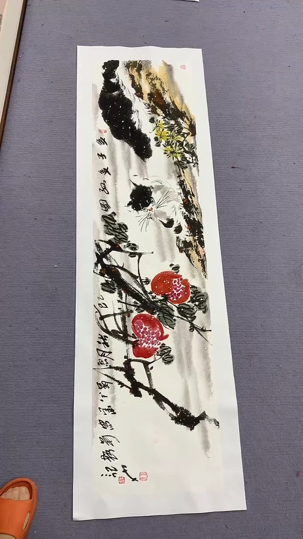 国画李瑞卿老师四尺对开