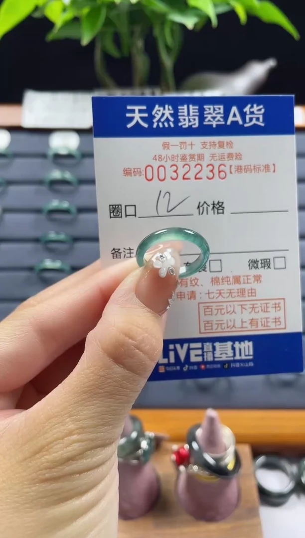 【闪购商品】翡翠戒指未镶嵌天然翡翠戒指2236