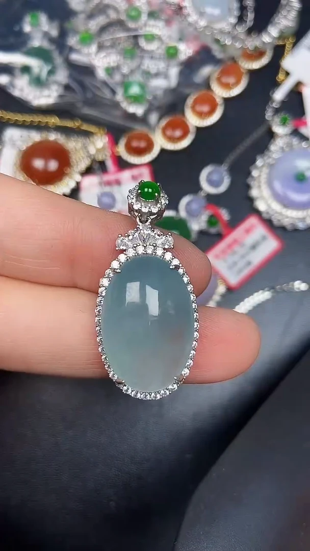 银S925镶嵌戒指翡翠1410