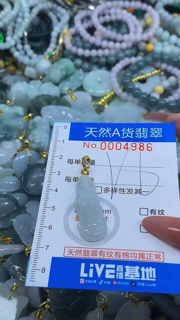 颈饰未镶嵌翡翠净货挂件-4986