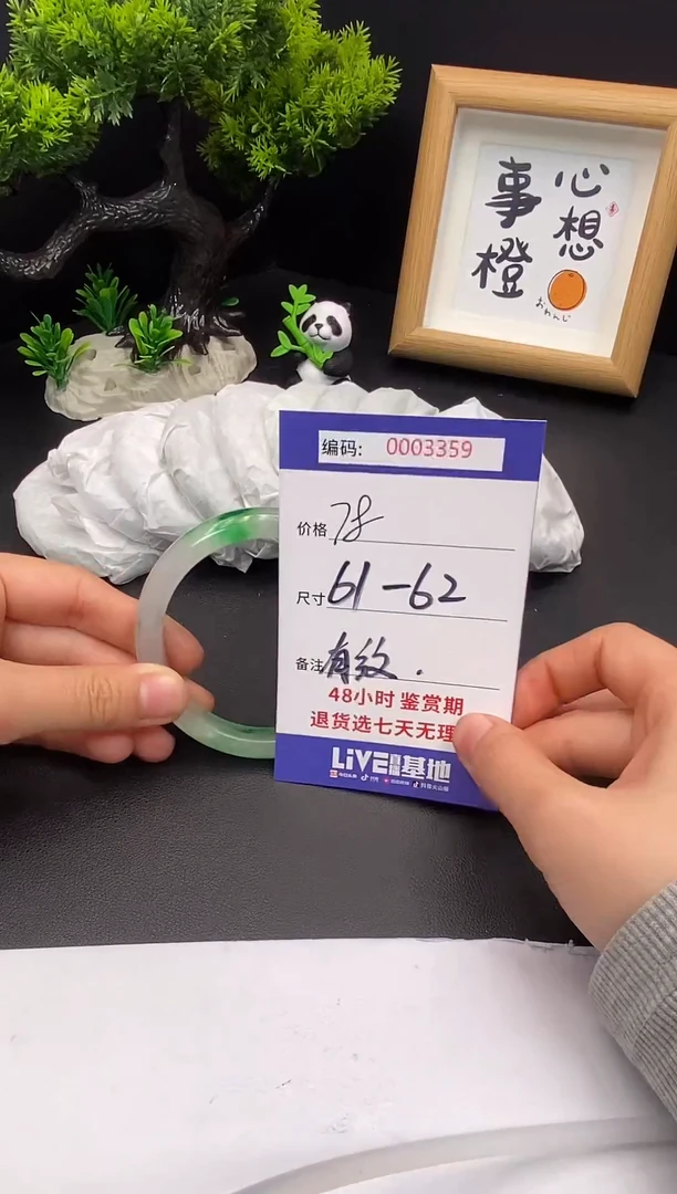 未镶嵌手镯翡翠0003359