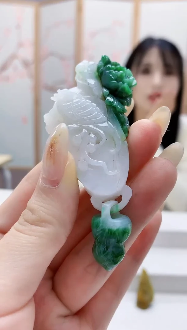 未镶嵌定制翡翠3495jw-毛货挂件19