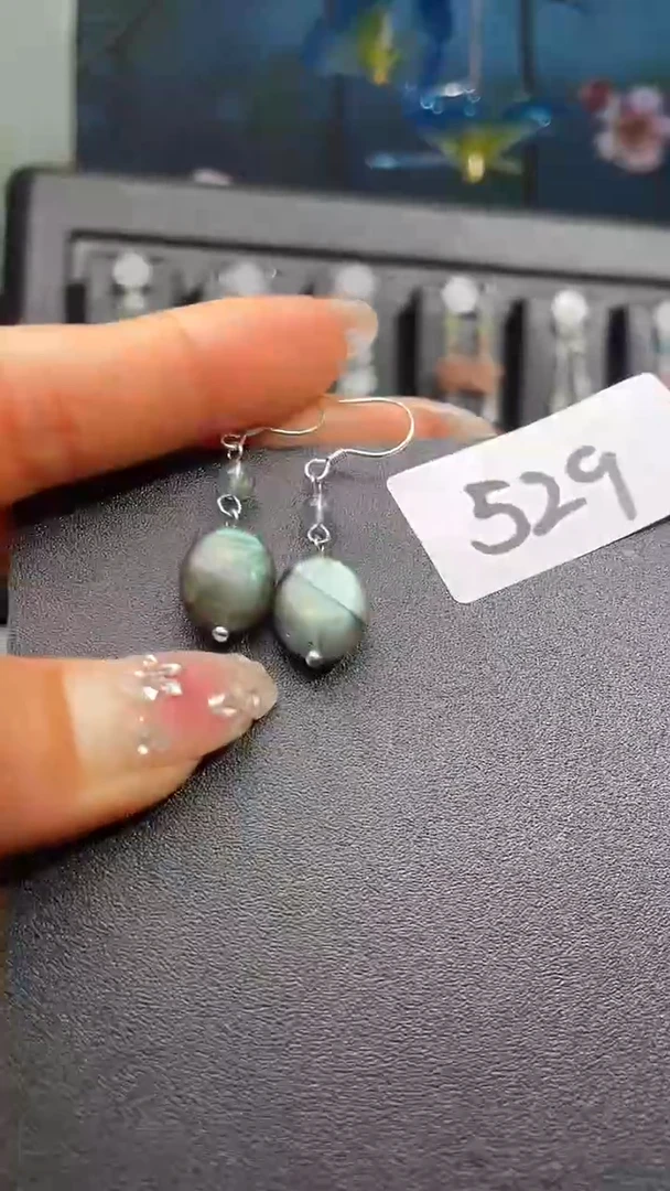 银S925镶嵌耳饰紫晶喜欢拍