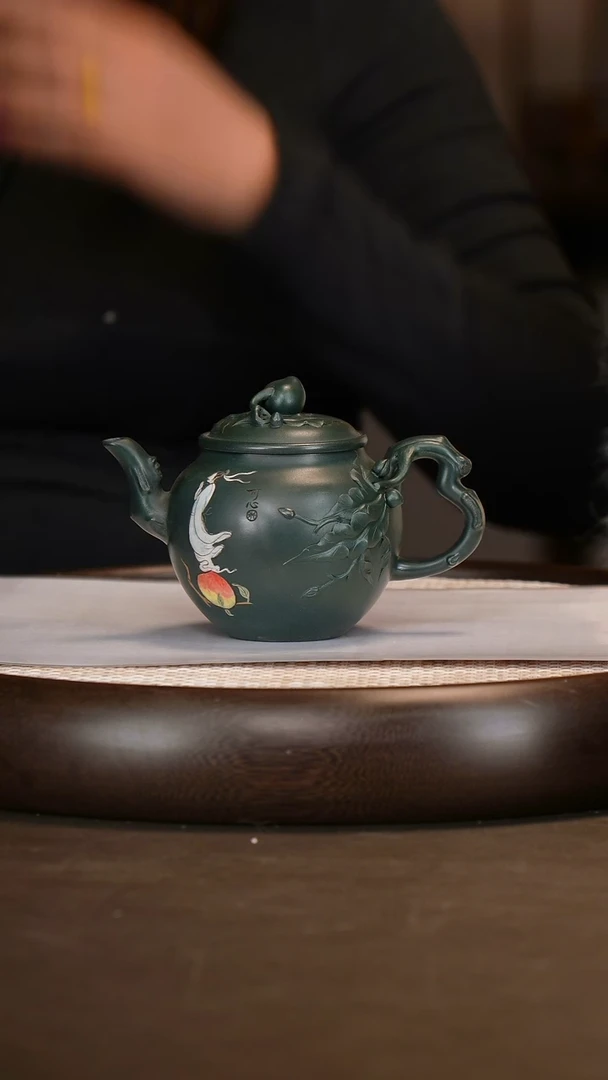 【朱维平】仙翁献寿 可心绿  300c+朱老花鸟画
