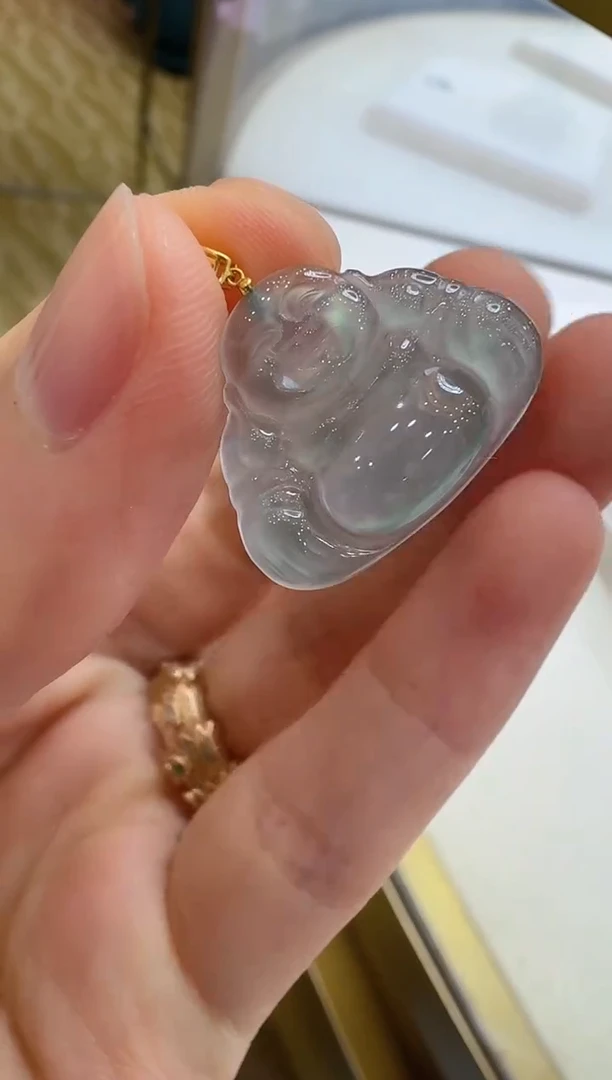 翡翠18K金镶嵌吊坠(不含链)多样性团购发一件