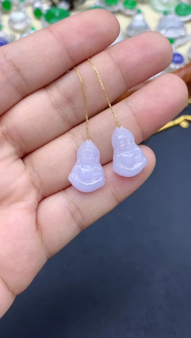 颈饰18K金镶嵌翡翠258-中国好珍宝