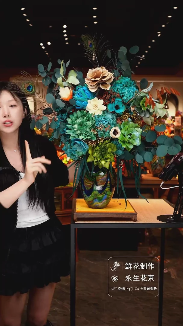 琉璃手工艺品手工花器花束空运包邮送货上门-以图片为准