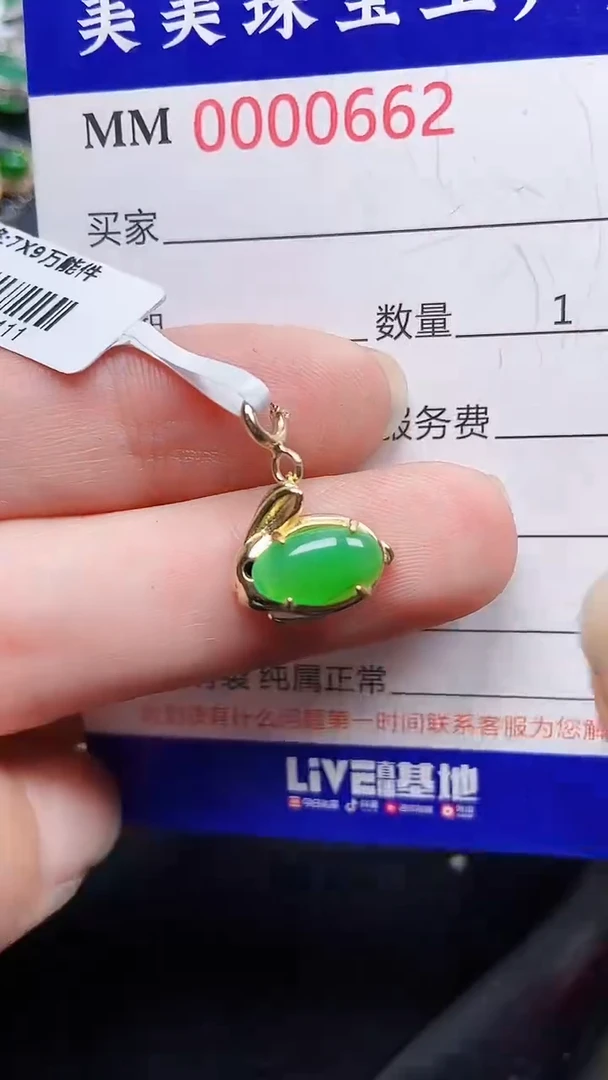 颈饰银S925镶嵌翡翠0662
