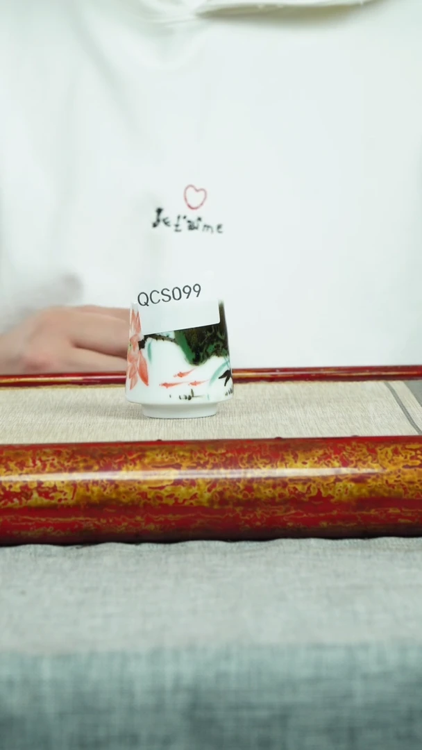 【闪购商品】紫砂茶杯QCS099 釉中彩 戴李平制