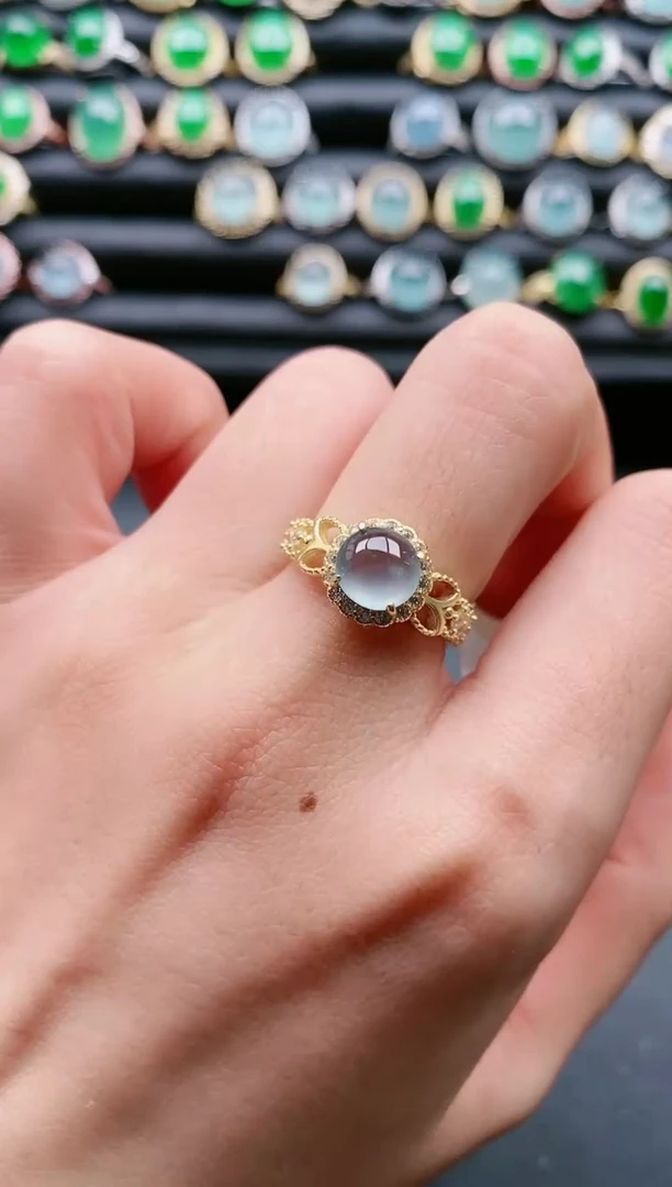 【闪购商品】翡翠戒指银S925镶嵌11111