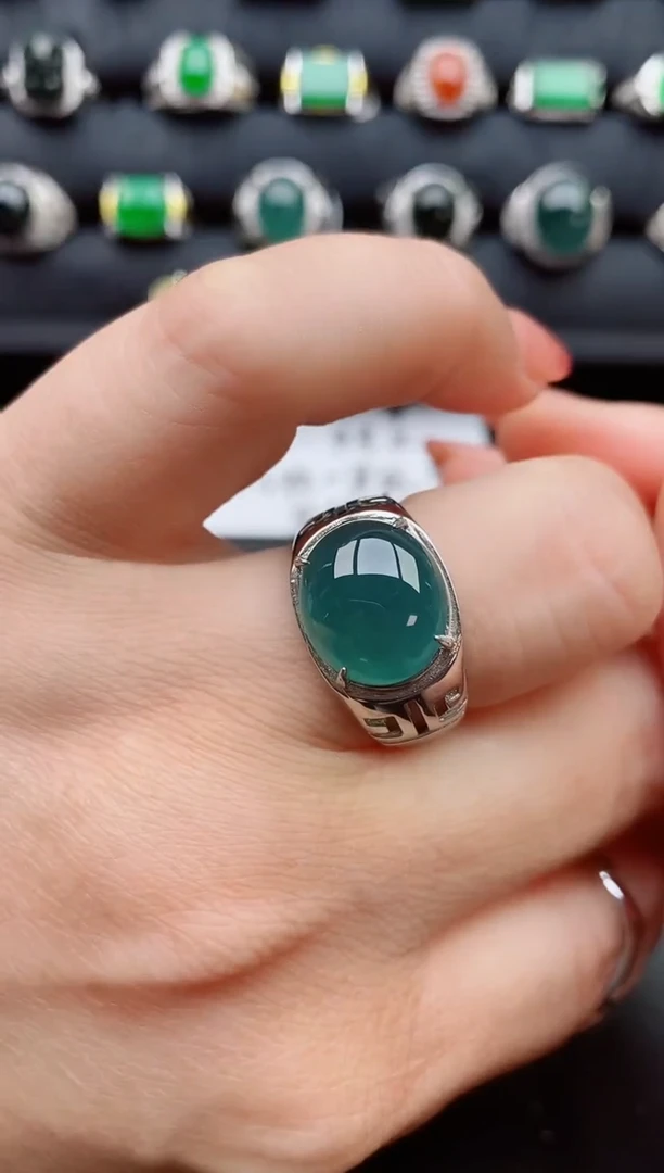 【闪购商品】翡翠戒指银S925镶嵌111111