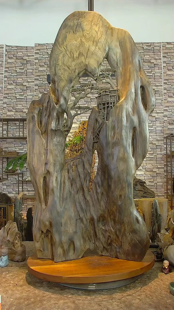 木金丝楠阴沉木木山水摆件