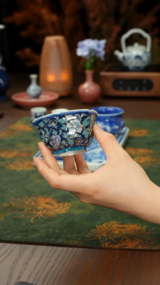玗琪轩斗彩花卉六方杯买买买买买买买买买