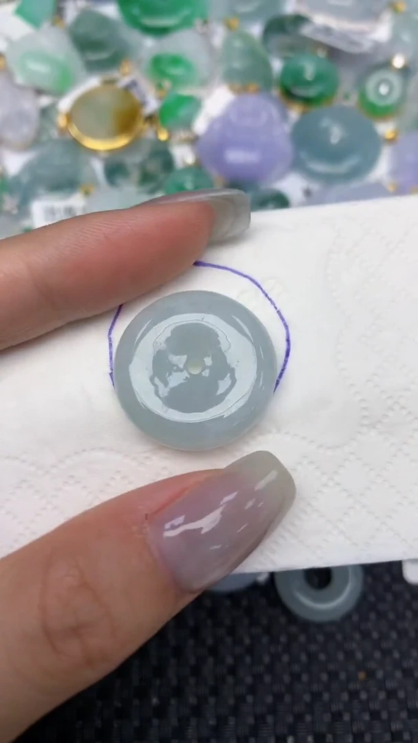 颈饰未镶嵌翡翠 天然缅甸翡翠a货百元以上9元证书费自理