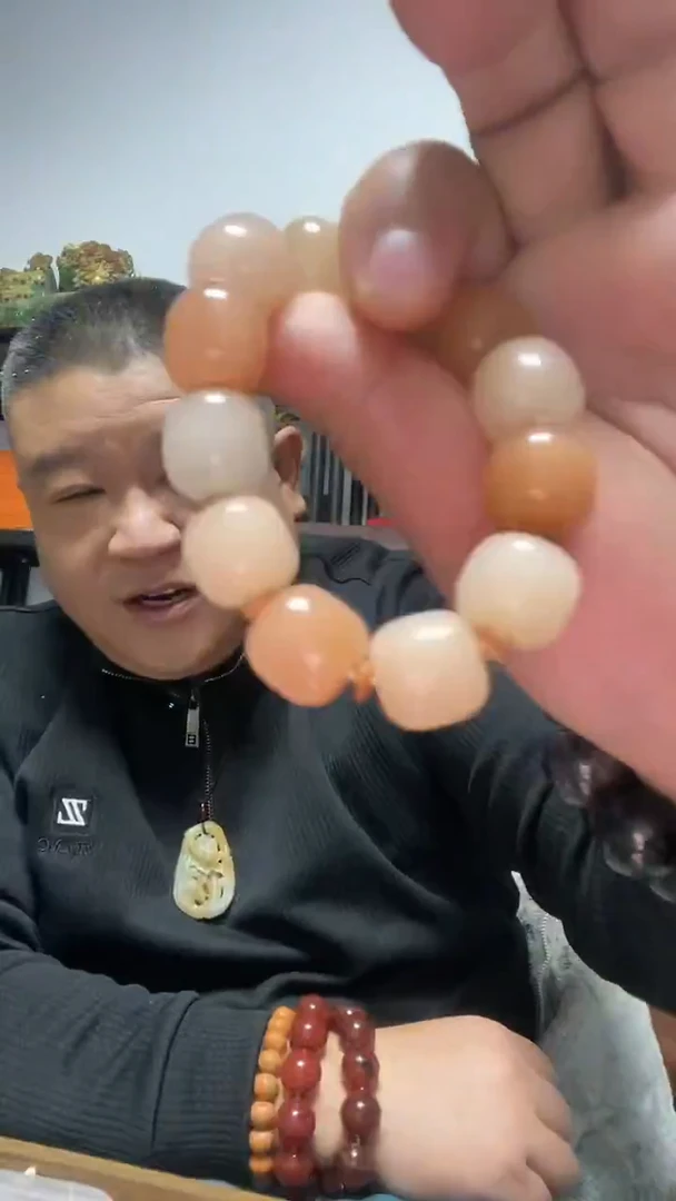 未镶嵌手串石英质玉金丝玉老型珠单圈手串