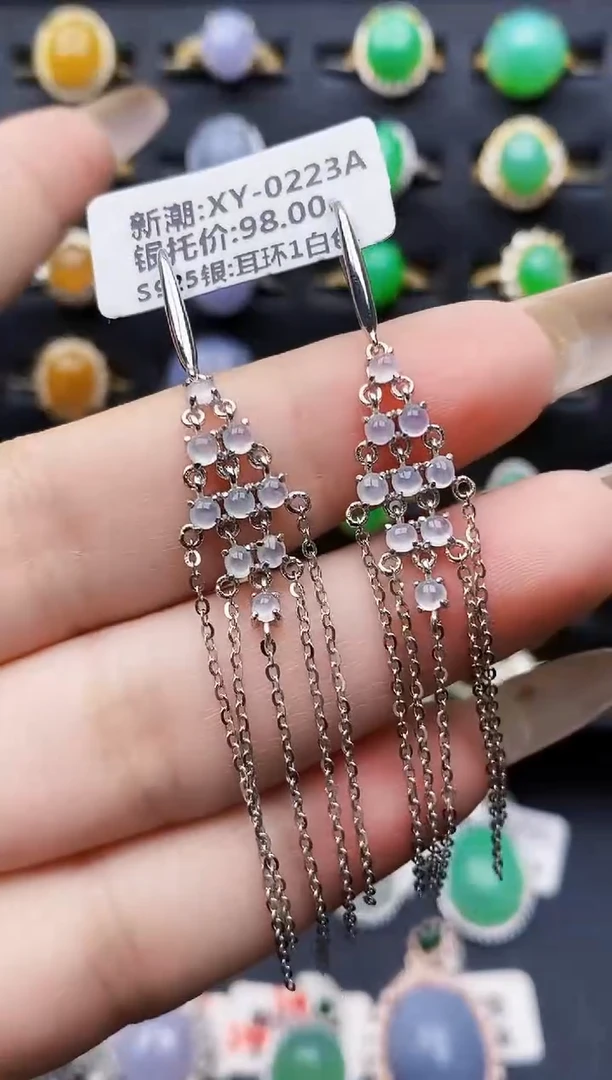 银S925镶嵌戒指翡翠0097