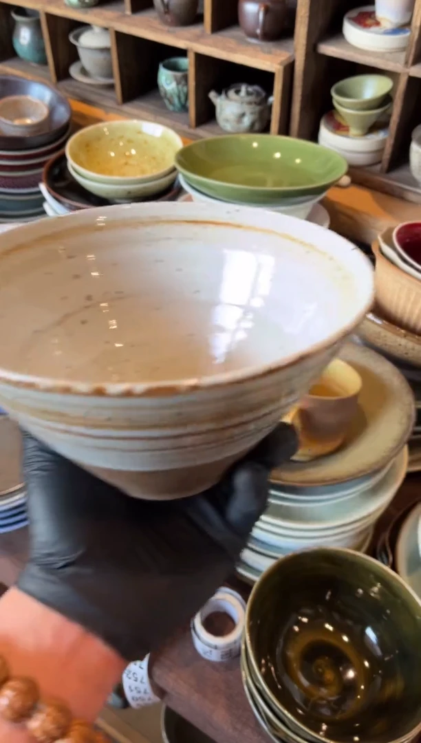 【闪购商品】瓷片746 白麻点斗笠碗1个