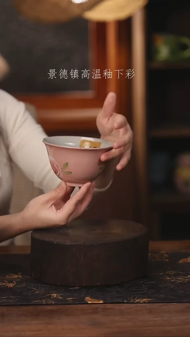 陶瓷景德镇高温釉下手绘陶瓷@L645@