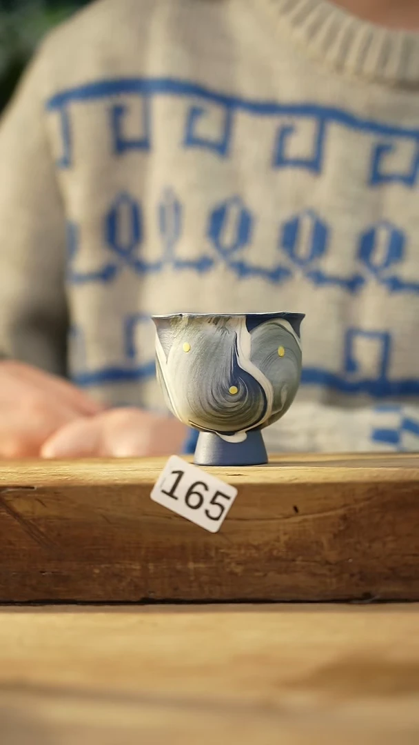 【闪购商品】瓷片粉引主人杯/设计师 牧渔 款