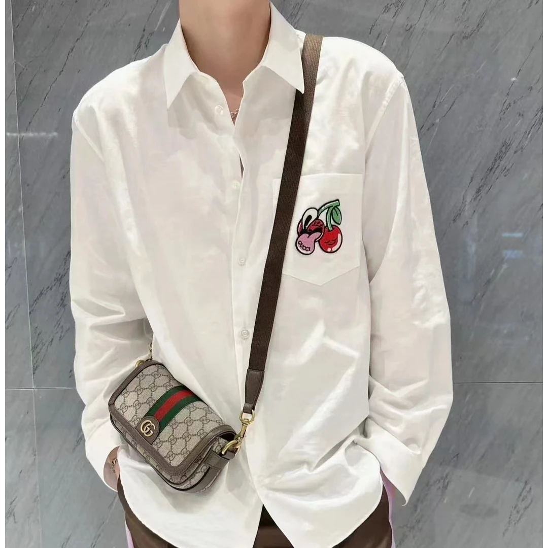 99新 GUCCI/古驰 A9594 Gucci 白色衬衫99新44码 肩宽48 胸围108