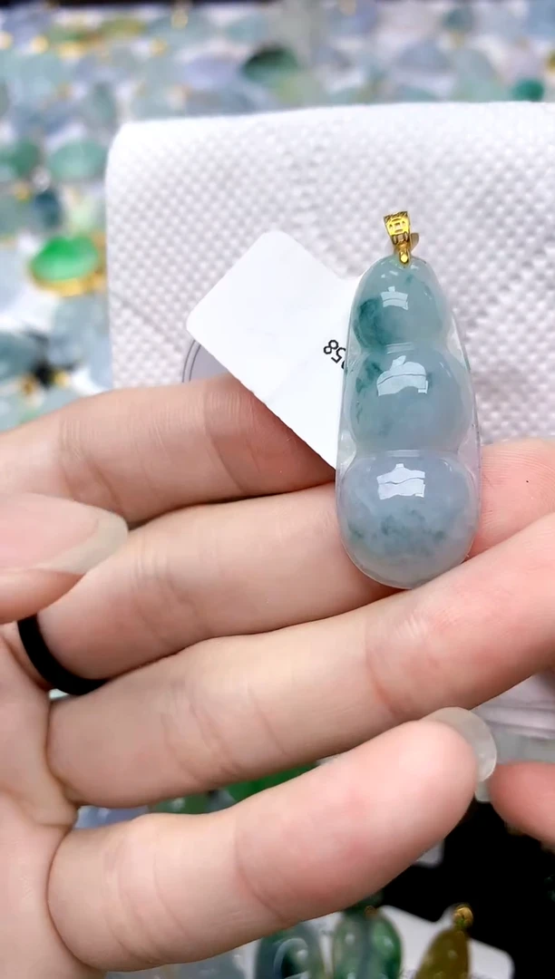 颈饰银S925镶嵌翡翠天然A货翡翠