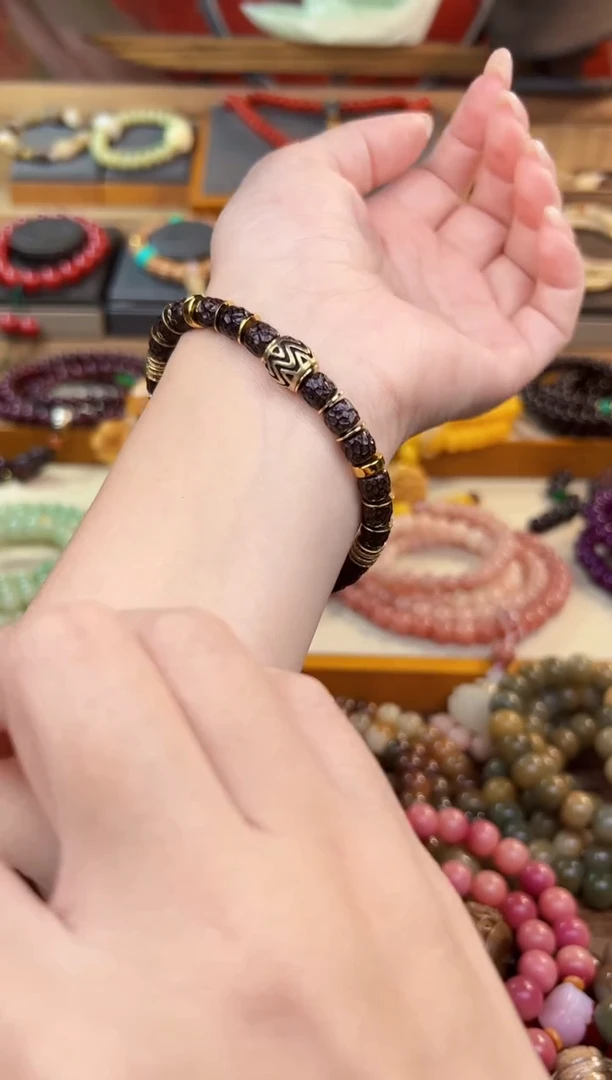 【闪购商品】椰蒂手串锤纹椰蒂单圈（新）