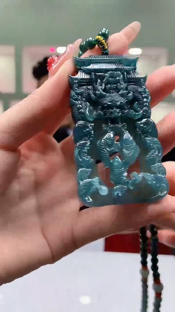 【闪购商品】定制翡翠未镶嵌1023y-毛货挂件赠珠链16