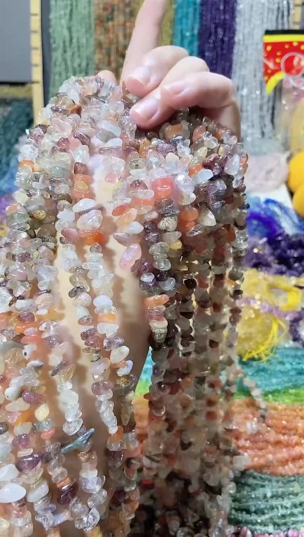 未镶嵌珠宝半成品水晶彩发晶