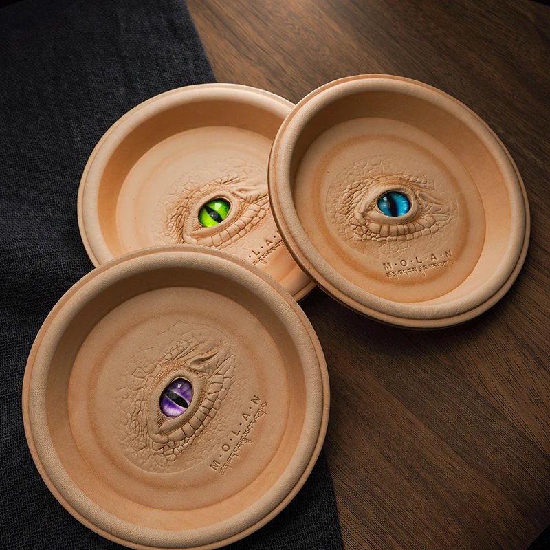 文玩收纳盘 蜥蜴之眼 手工 头层牛皮 可玩 变色 首饰收纳 托盘