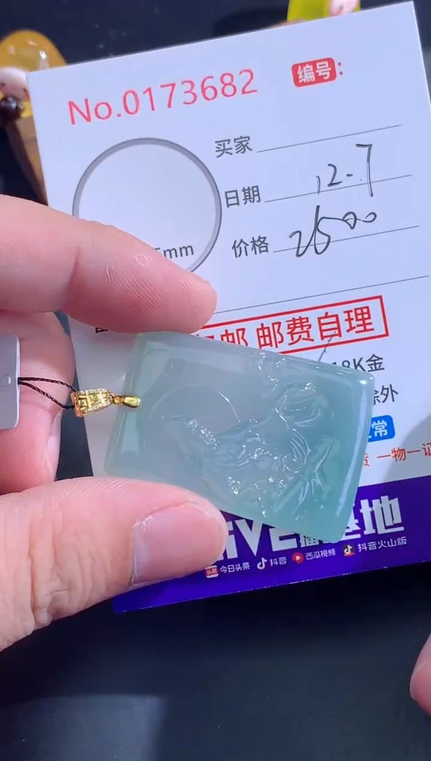 颈饰未镶嵌翡翠天***雪天然缅甸A货翡翠