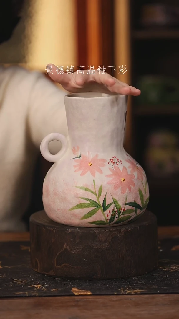 陶瓷景德镇高温釉下手绘陶瓷@L700@