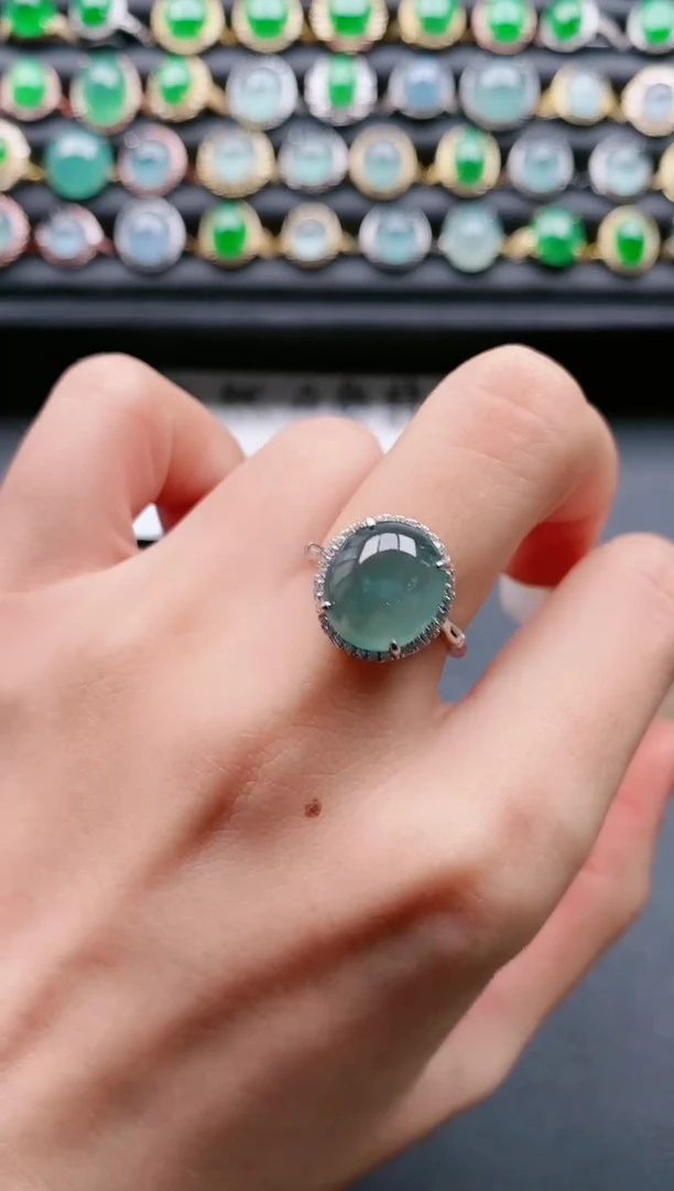 【闪购商品】翡翠戒指银S925镶嵌111111