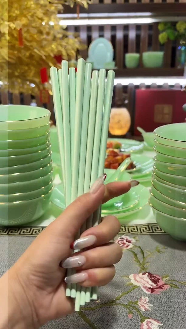 玉瓷筷子十双餐具