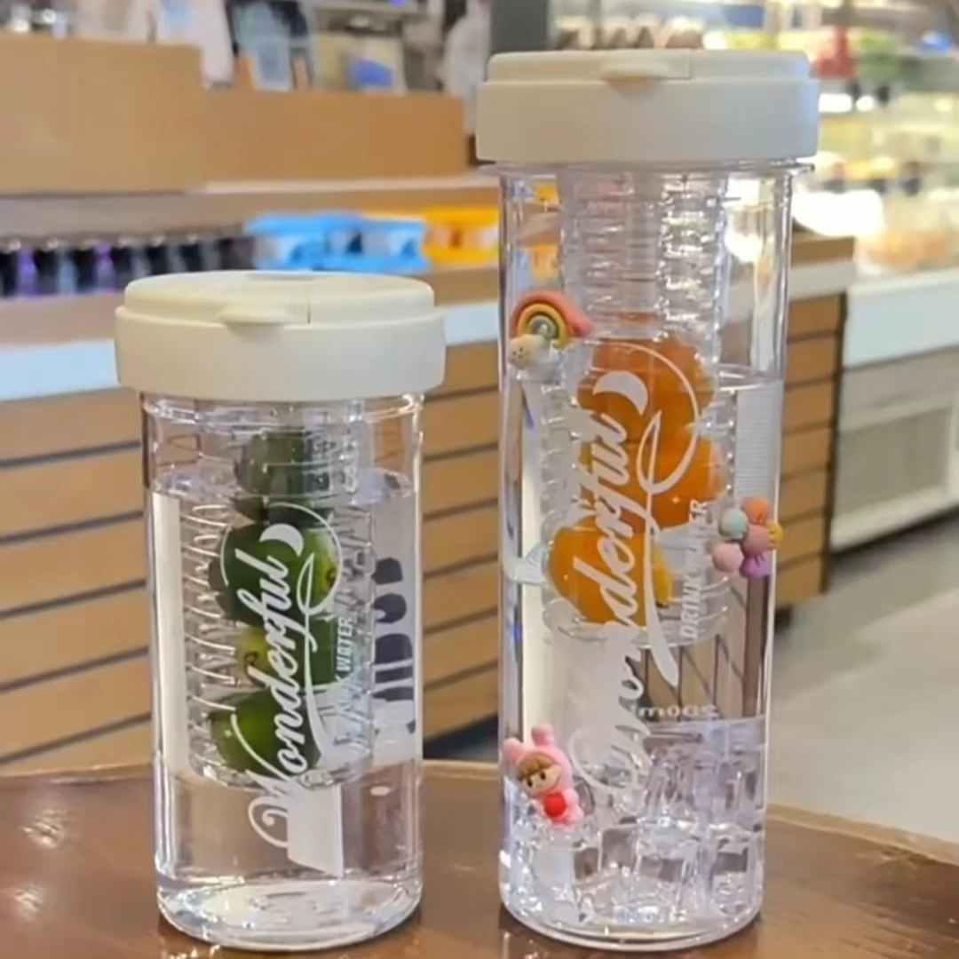 【买大送小】夏季女生水杯高颜值吸管便携大容量耐高温提绳学生水杯