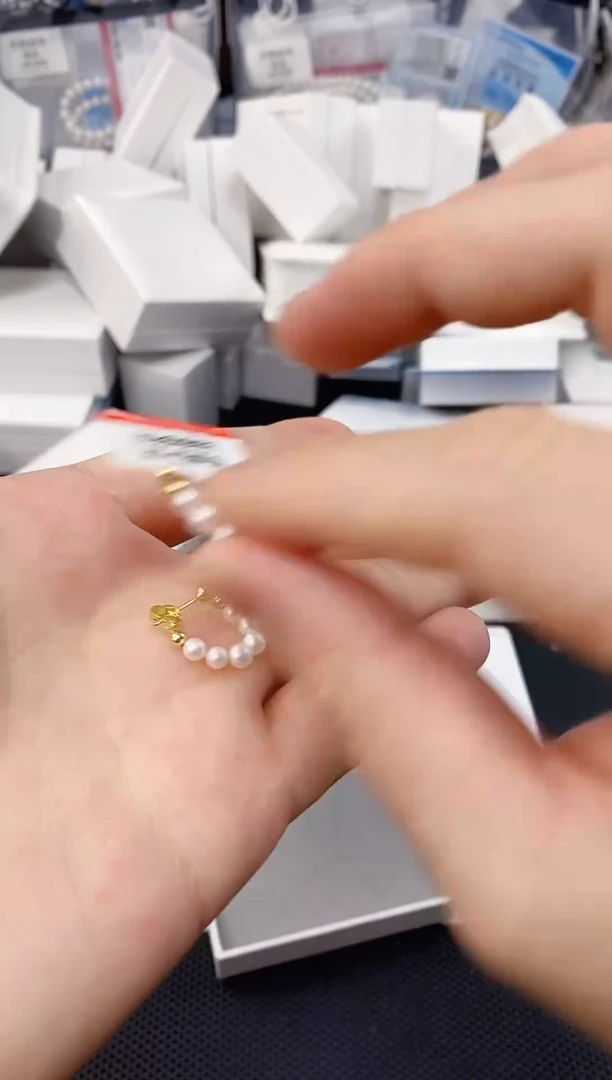 未镶嵌耳饰淡水珍珠ED1010