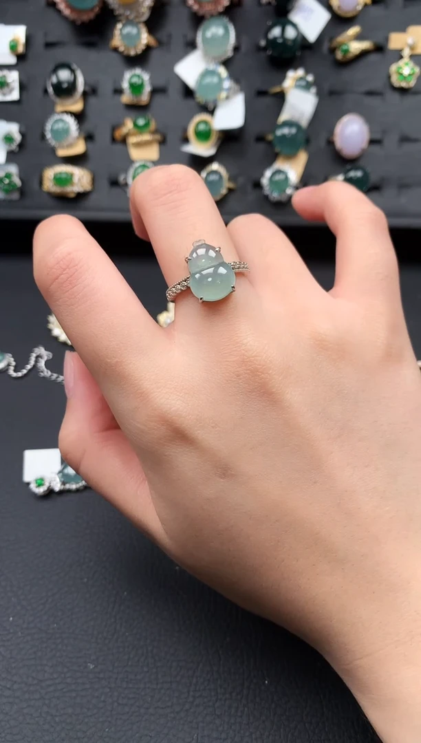 【闪购商品】翡翠戒指银S925镶嵌651241