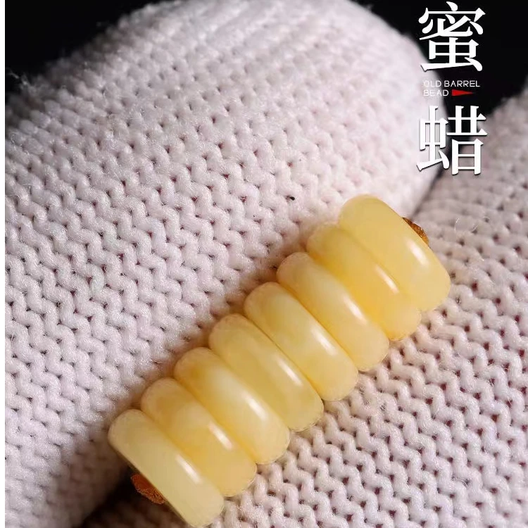 原矿天然蜜蜡隔片隔珠垫片配珠手串手链项链佛珠配件配饰