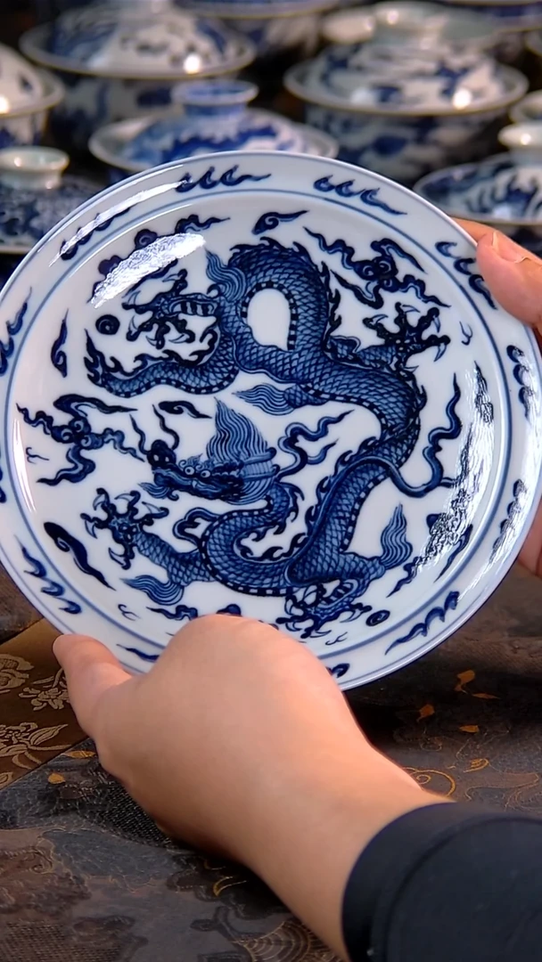 陶福利龙纹壶承直径15.8cm