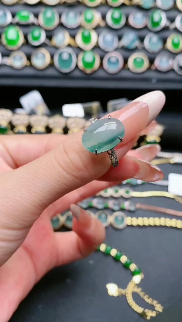 【闪购商品】翡翠戒指银S925镶嵌11111111