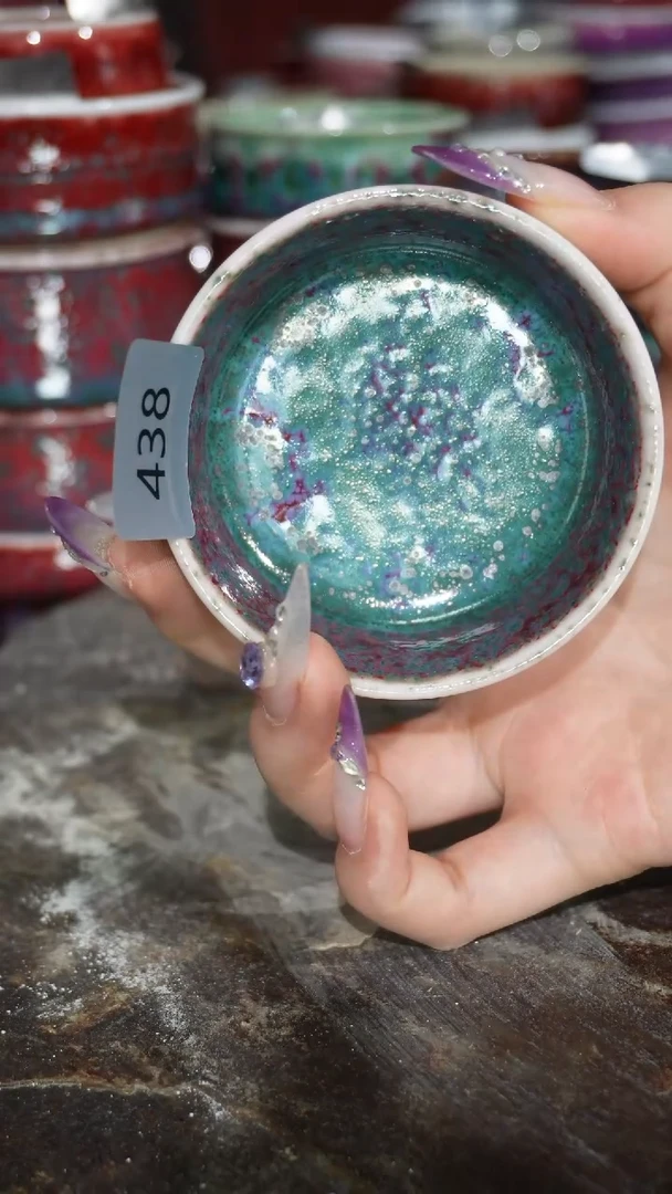 摆件陶精品窑变钧瓷茶器