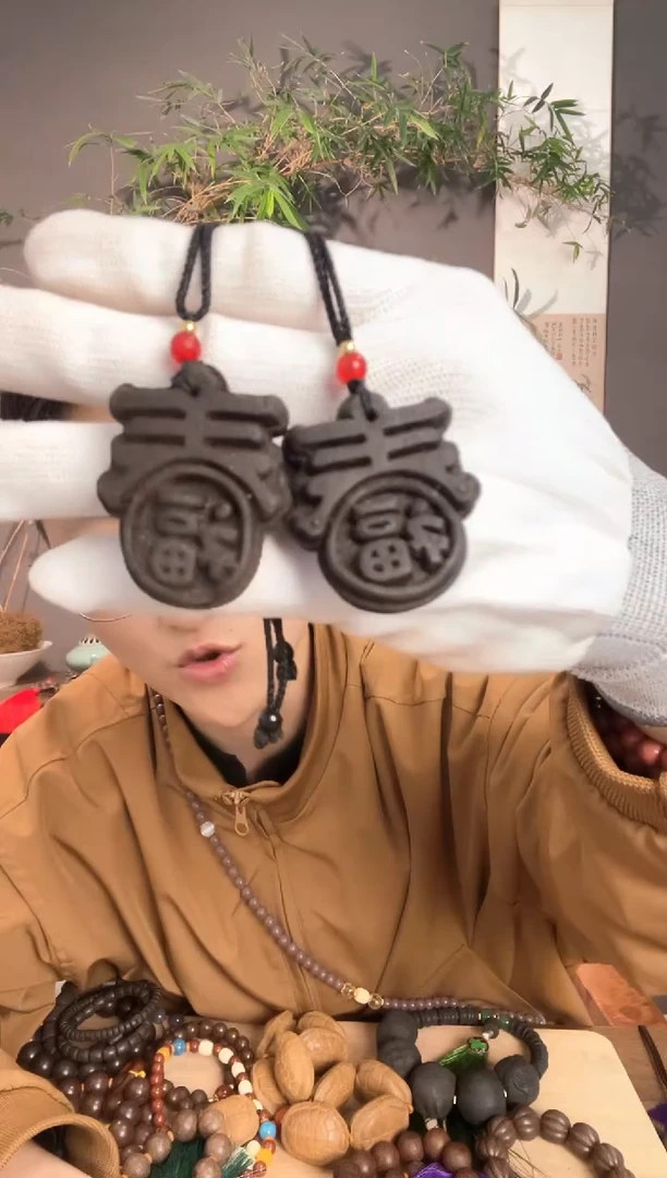 泥塑【九转黄精福字春】古法合香